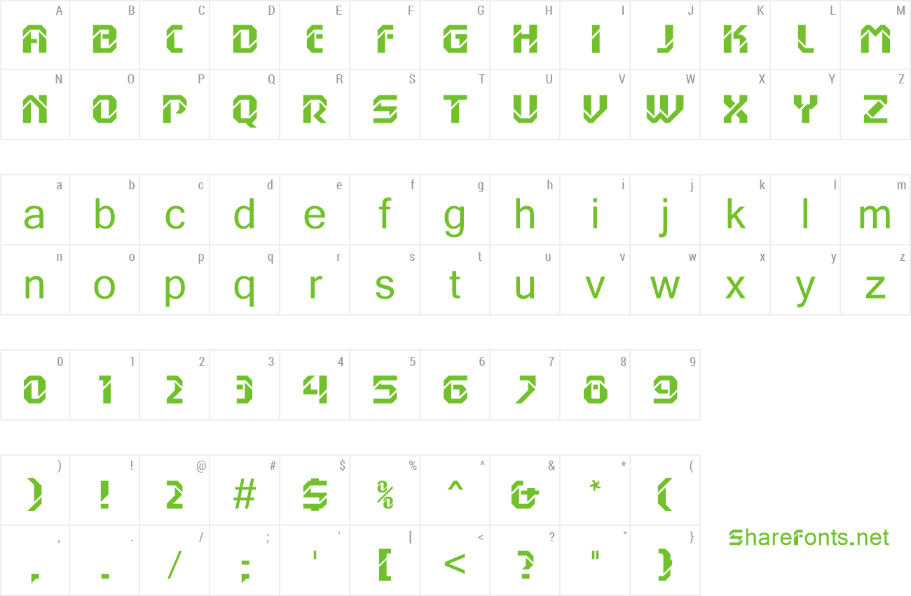 Font Hansson Stencil MN preview